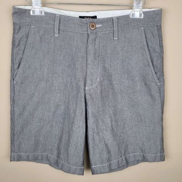 RVCA Men's Gray Chino Bermuda Cotton Shorts Size 30 - Picture 1 of 7